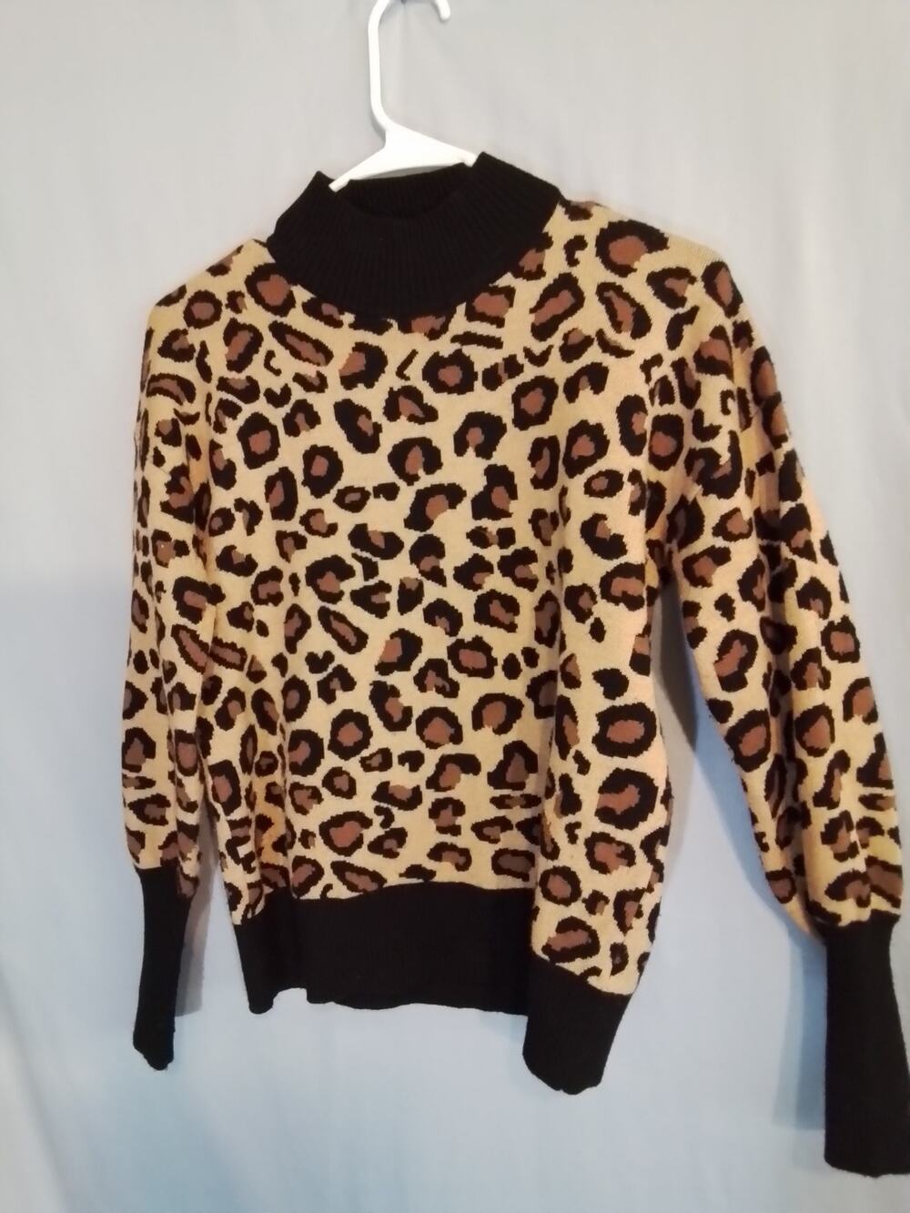 Rachel Zoe Cheetah Print Soft Sweater